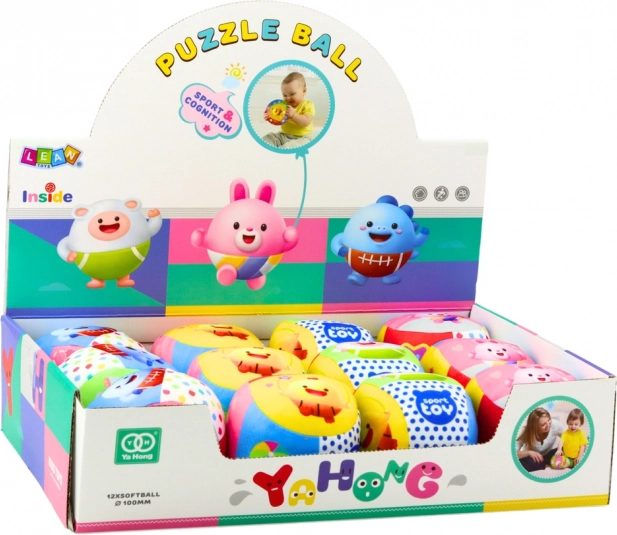 Šareni mekani loptica s zvečka za bebu 9 cm