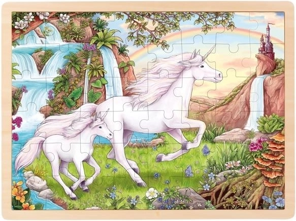 Goki drvene puzzle jednorog 48 dijelova