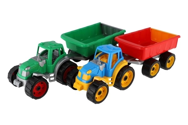 Traktor s prikolicom plastika 53cm na slobodno kretanje u mreži