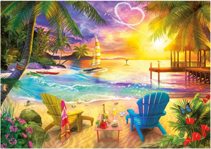 Educa Puzzle Plaža zaljubljenih 1000 dijelova