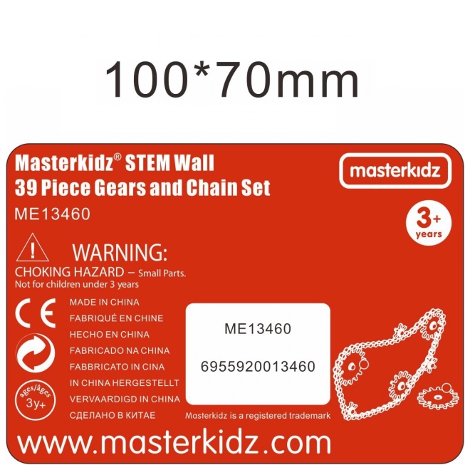 Masterkidz STEM Ploča s zupčanicima i lancem 39 dijelova