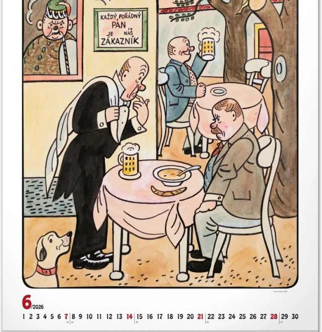 zidni kalendar Josef Lada 2026