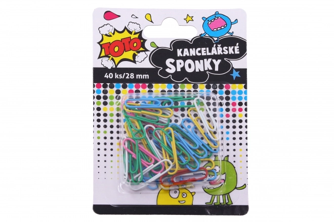 Šarene uredske spajalice 28 mm