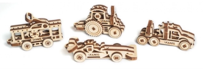 Ugears 3D drvene mehaničke slagalice Vozila