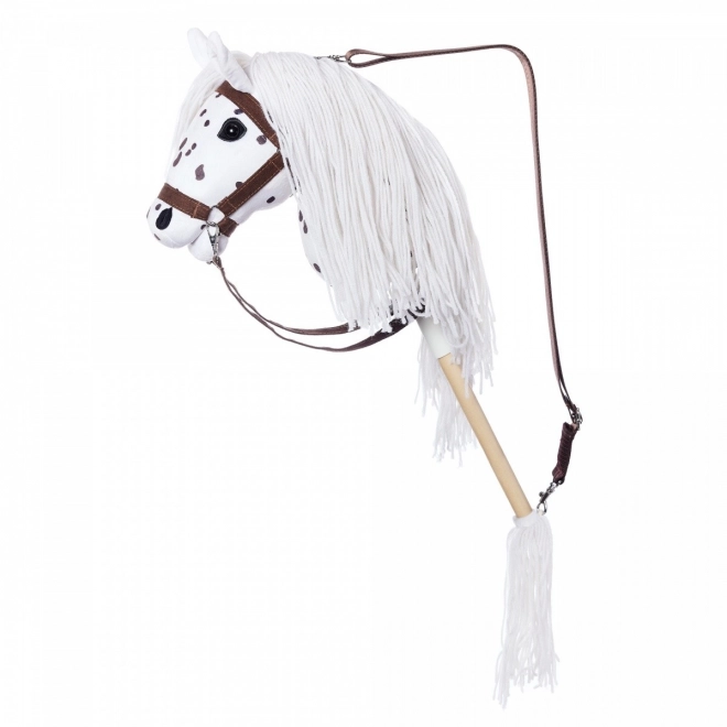 Konjić na štapu Hobby Horse iz kolekcije HOPPIHORSE Sport Edition u boji bijelog leoparda