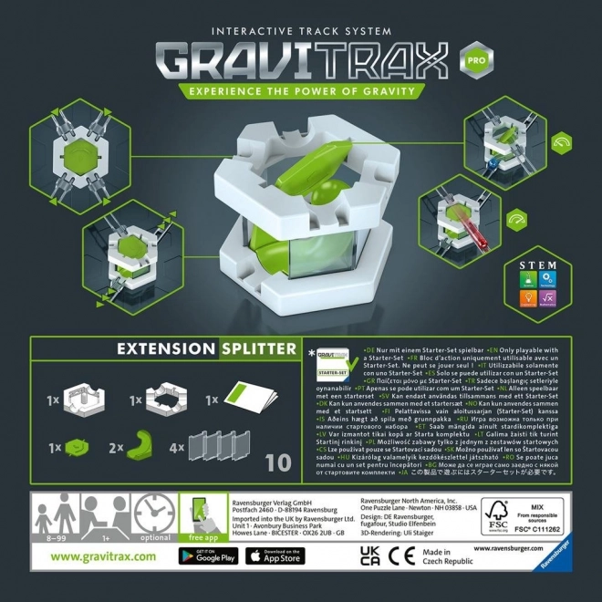 Prošireni element Splitter za stazu s kuglicama GraviTrax PRO