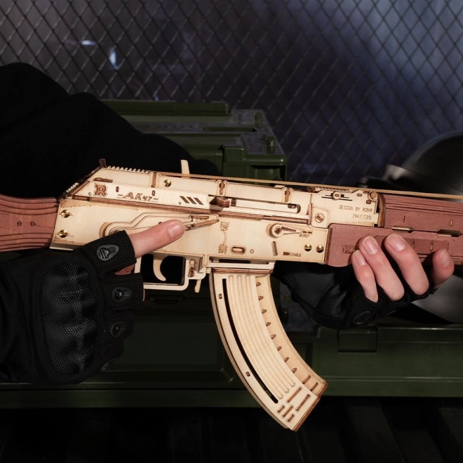 RoboTime 3D Drvene mehaničke slagalice Napadačka puška AK-47