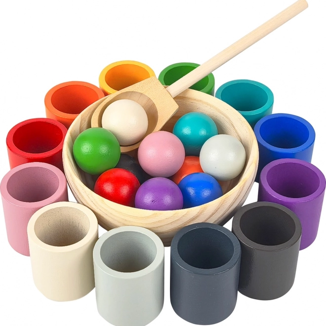 2Kids Toys – šarene kuglice i čašice – Montessori set od 12 boja