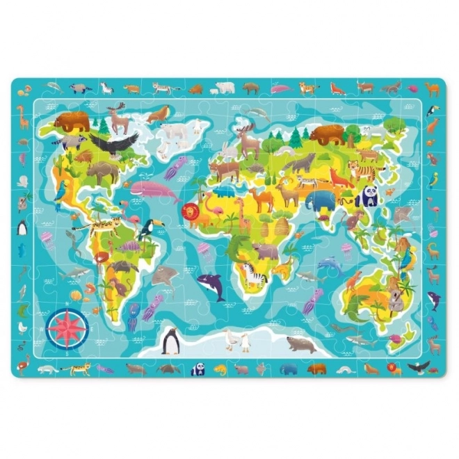 Puzzle sa traženjem slika Svijet životinja 80 dijelova