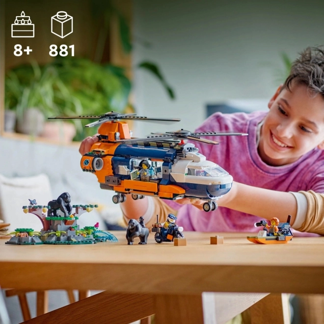 LEGO City 60437 Helikopter za istraživanje džungle u baznom kampu