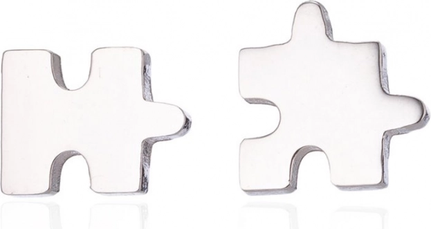 Čelične puzzle naušnice od kirurškog čelika 316L