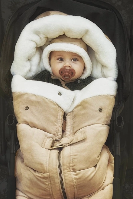 Elodie Details - Vreća za kolica - Aviator Black – Bež/siva || Alcantara