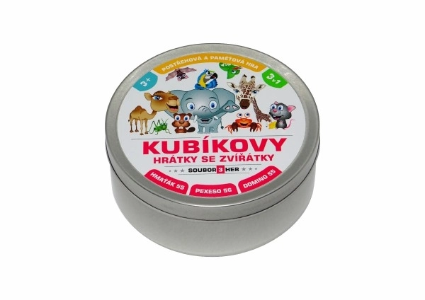 Kubíkove igre sa životinjama 3u1 u limenoj kutijici