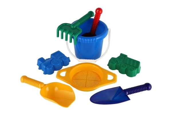 Kanta sa sítom lopatica trgovčeva lopatica grabljice plastika u mrežici 20x28x12cm 12m+