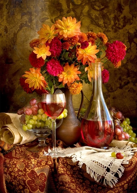 enjoy puzzle dalije i vino 1000 dijelova