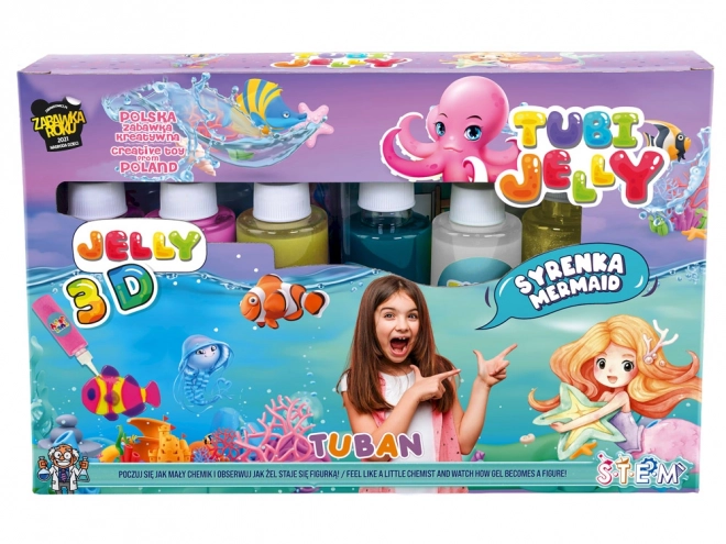 Tubi Jelly kreativni set morska sirena 6 boja gel figurica
