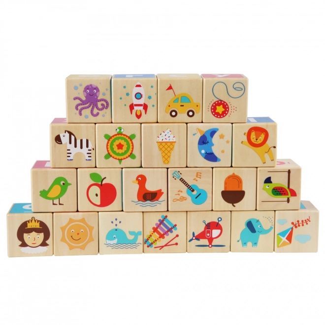 Pametne kocke od Lucy&Leo – Drvena set za učenje engleske abecede