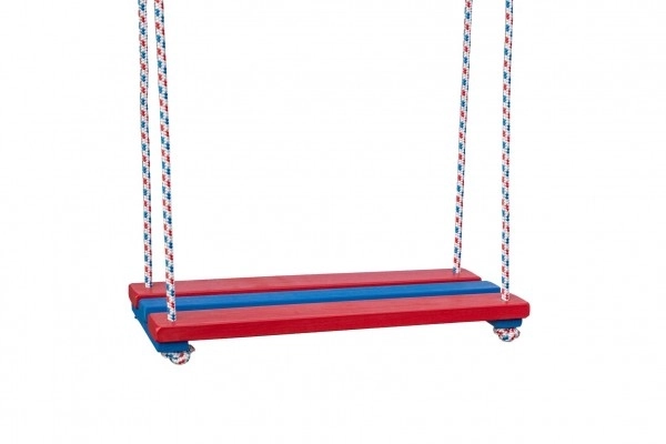 Ljuljačka/Ljuljačka daska drvena šarena 46x20cm nosivost 80kg u vrećici