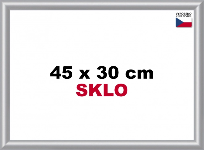 Plastični okvir 45 × 30 cm – srebrni