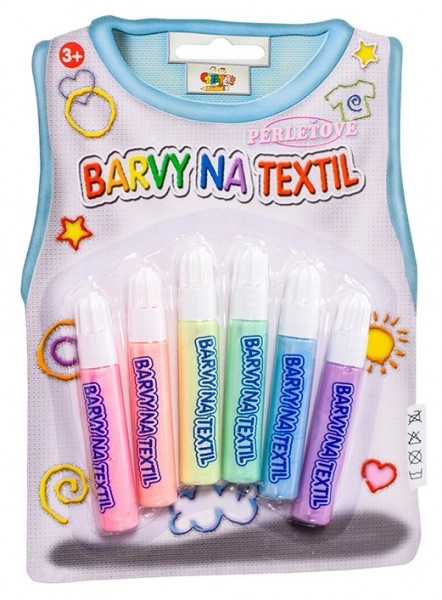Tekstilne boje biserne 6 kom Creatoys