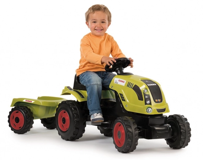 Pedalni traktor CLAAS Arion 400 s prikolicom zelen