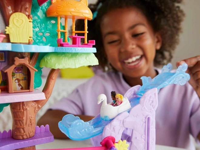 Polly Pocket Set figurica Životinjske avanture Kućica na drvetu