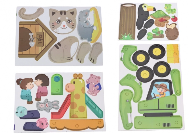 3D građevinski puzzle blokovi DIY Dinosauri Odvijačuća bušilica