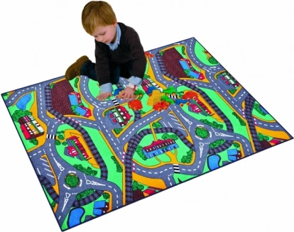 Igrališni tepih s kartom cesta 95 x 200 cm