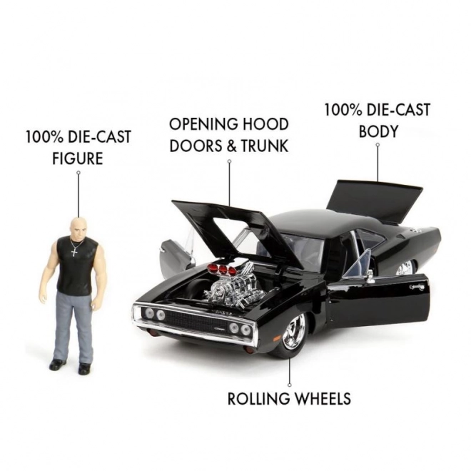 Brzi i žestoki auto 1970 Dodge Charger 1:24 + figurica Dominic Toretto