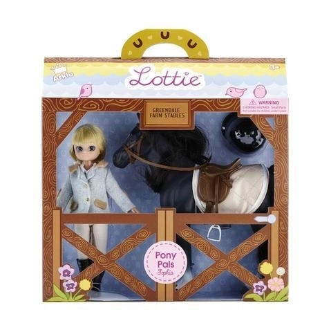 Lottie lutka u jahaćoj odjeći s konjem