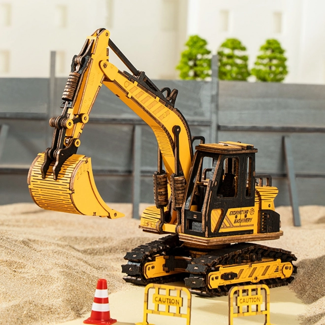 RoboTime drvene 3D puzzle - Bager
