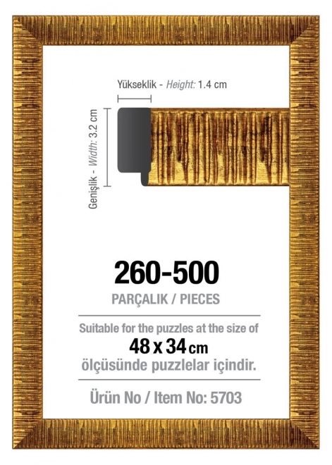 ART PUZZLE Okvir za puzzle 48x34cm zlatni (5703)