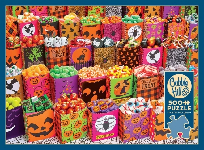 COBBLE HILL Slagalica Halloween slatkiši 500 dijelova