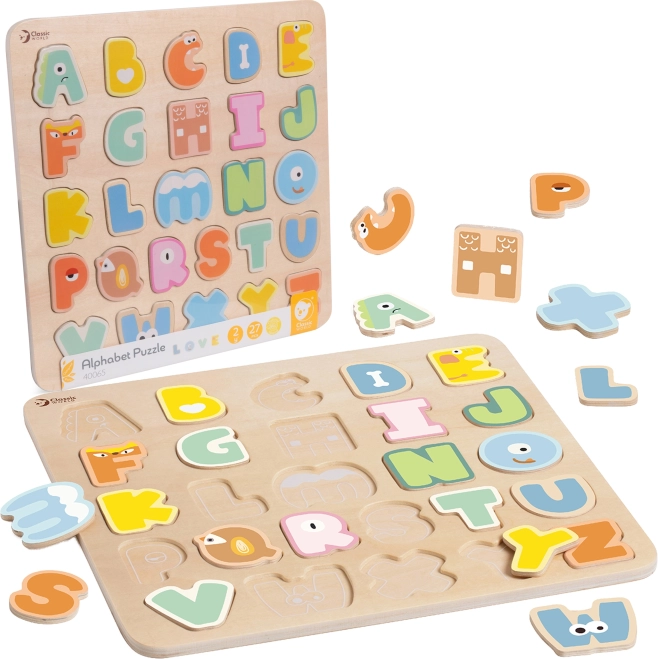Classic World drvene Montessori slagalice abeceda 27 kom