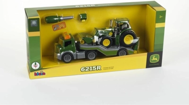 Traktor JOHN DEERE za sastavljanje na vučnoj prikolici