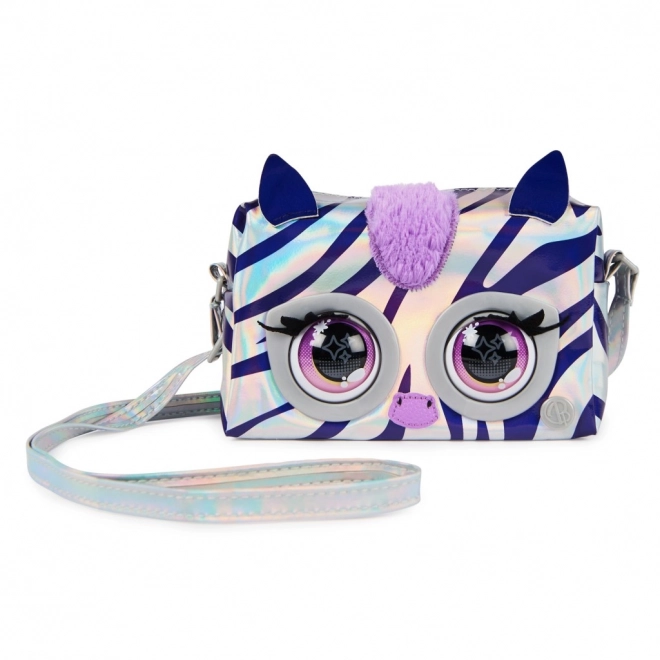 Metalna interaktivna torbica Purse Pets zebra