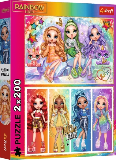 slagalica 2x200 – duge lutkice RAINBOW HIGH