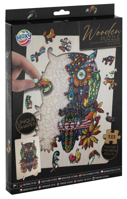 Konture puzzle sova