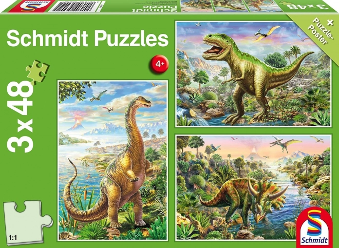 Schmidt puzzle Dinosaurova avantura 3×48 dijelova