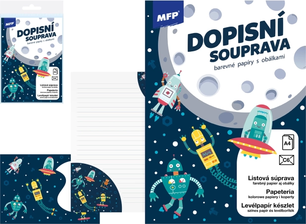 Dopisni papir Svemir sa svemirskim motivima