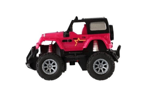 Auto RC terenac 14cm plast 27MHz na baterije sa svjetlom u kutiji 20x11x10cm