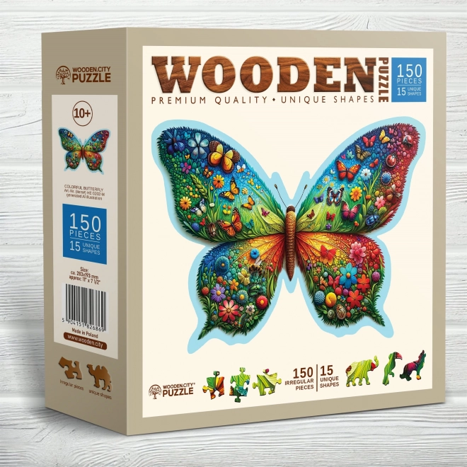 Drvene puzzle Šareni leptir 150 dijelova