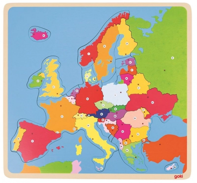 Edukativna slagalica Karta Europe - drvena slagalica
