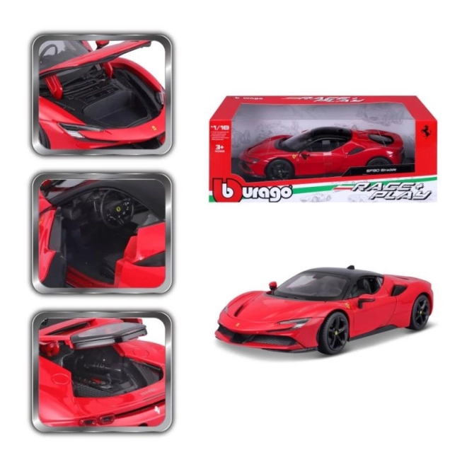 Kovinski model Ferrari SF90 Stradale crveni 1:18
