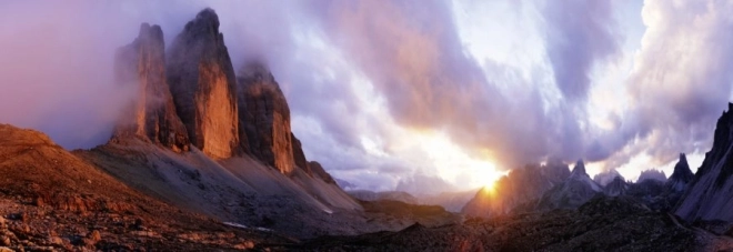 Panoramske puzzle Tre Cime Dolomiti Heye 1000 dijelova