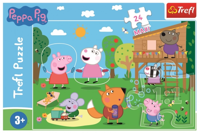 Puzzle Trefl Prasica Peppa 24 Maxi Zabava na livadi
