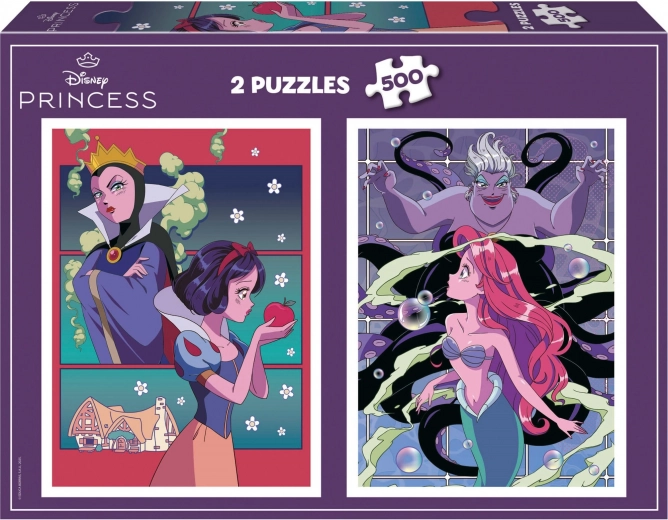 Educa Puzzle Disney Zlikovci i Princeze 2x500 dijelova