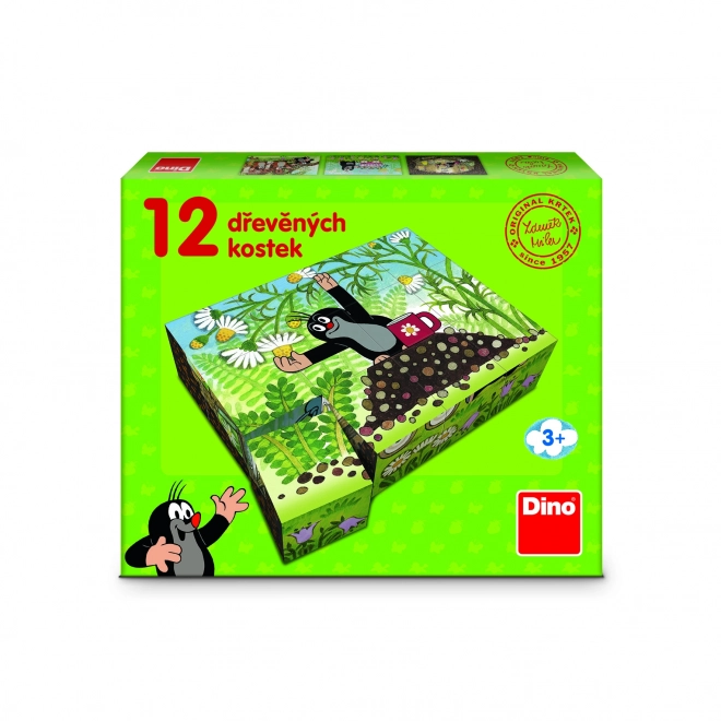 Kocke kubus Krtek i prijatelji drvo 12 kom u kutiji 21x18x4cm