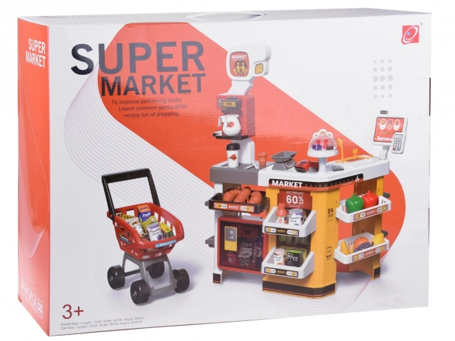 Velika slastičarna supermarketa + dodatna oprema za kolica ZA4638