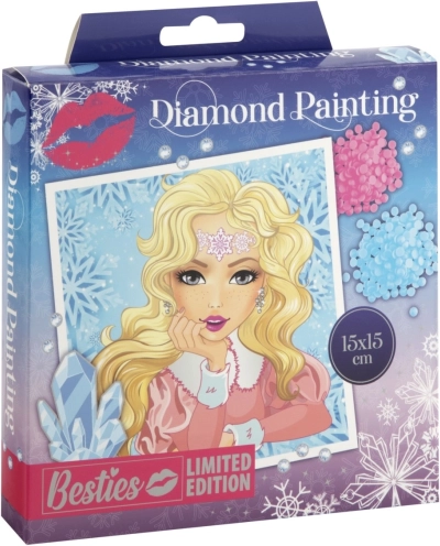 Set za dijamantno slikanje s okvirom Besties 15×15 cm